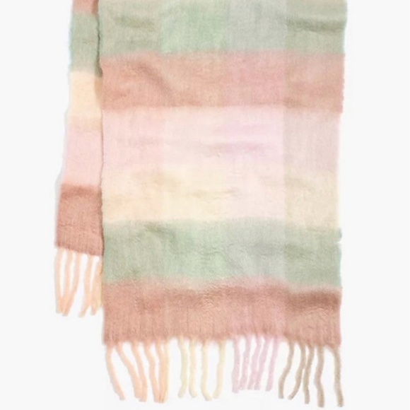 Pre Owned Madewell Brushed Plaid Oversized Scarf - Picture 4 of 9